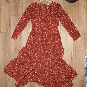 & Other Stories Long Sleeve Ruffle Tier Dress S4